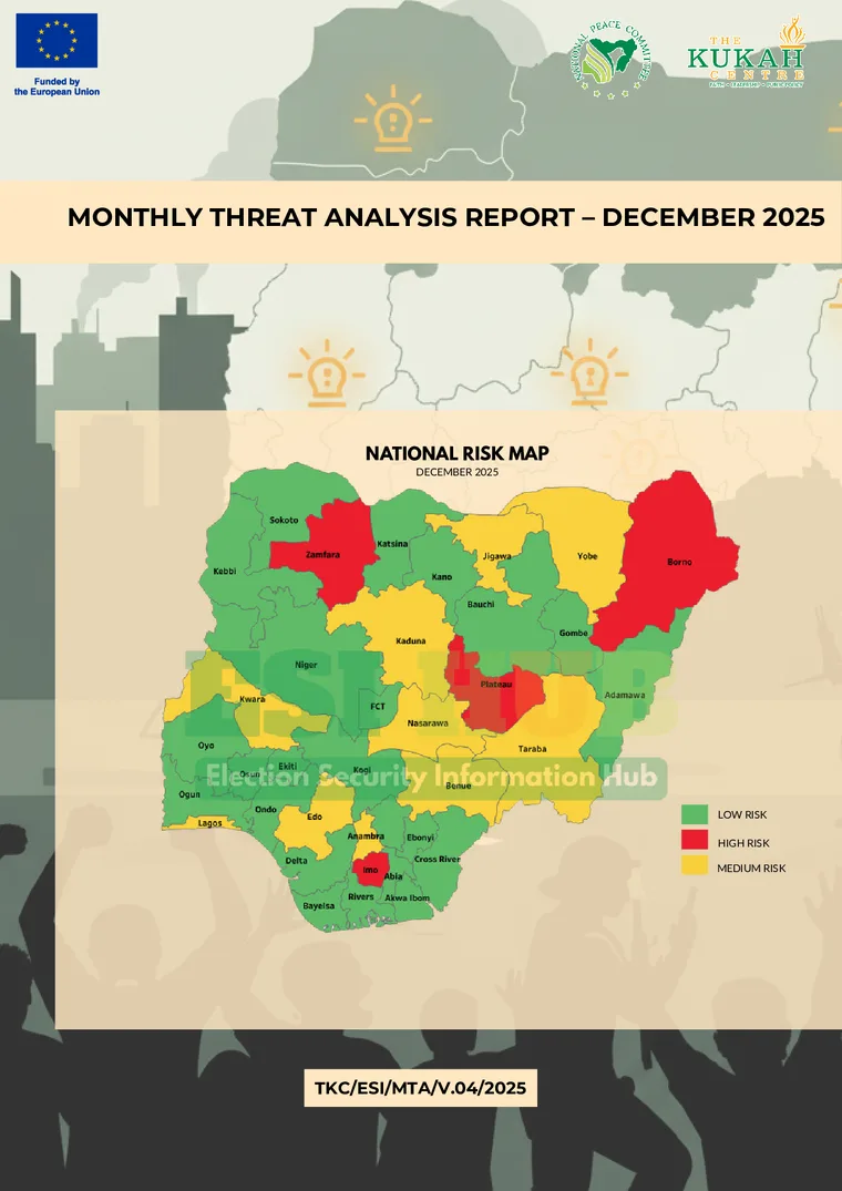 Cover of Monthly Threat Assessment Report, December 2025