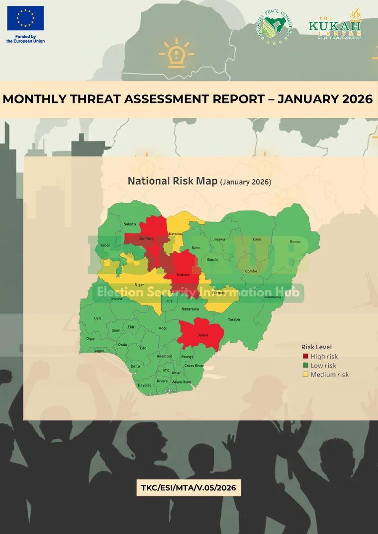 Cover of Monthly Threat Assessment Report, January 2026