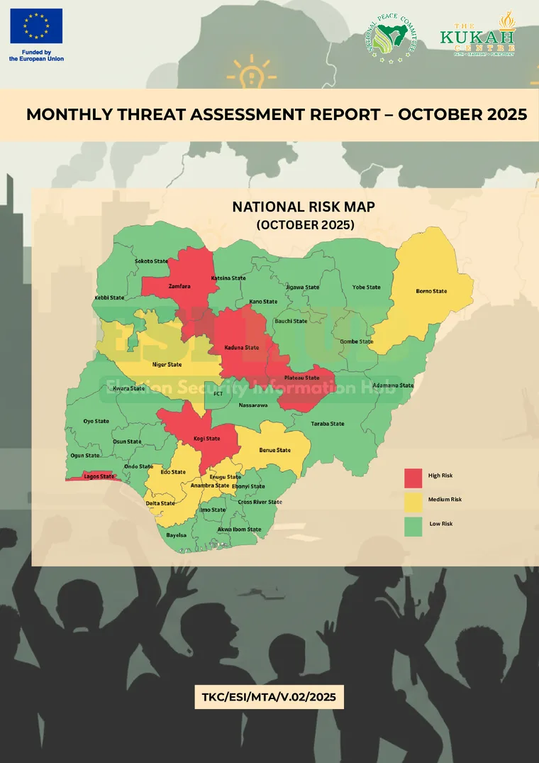 Cover of Monthly Threat Assessment Report, October 2025