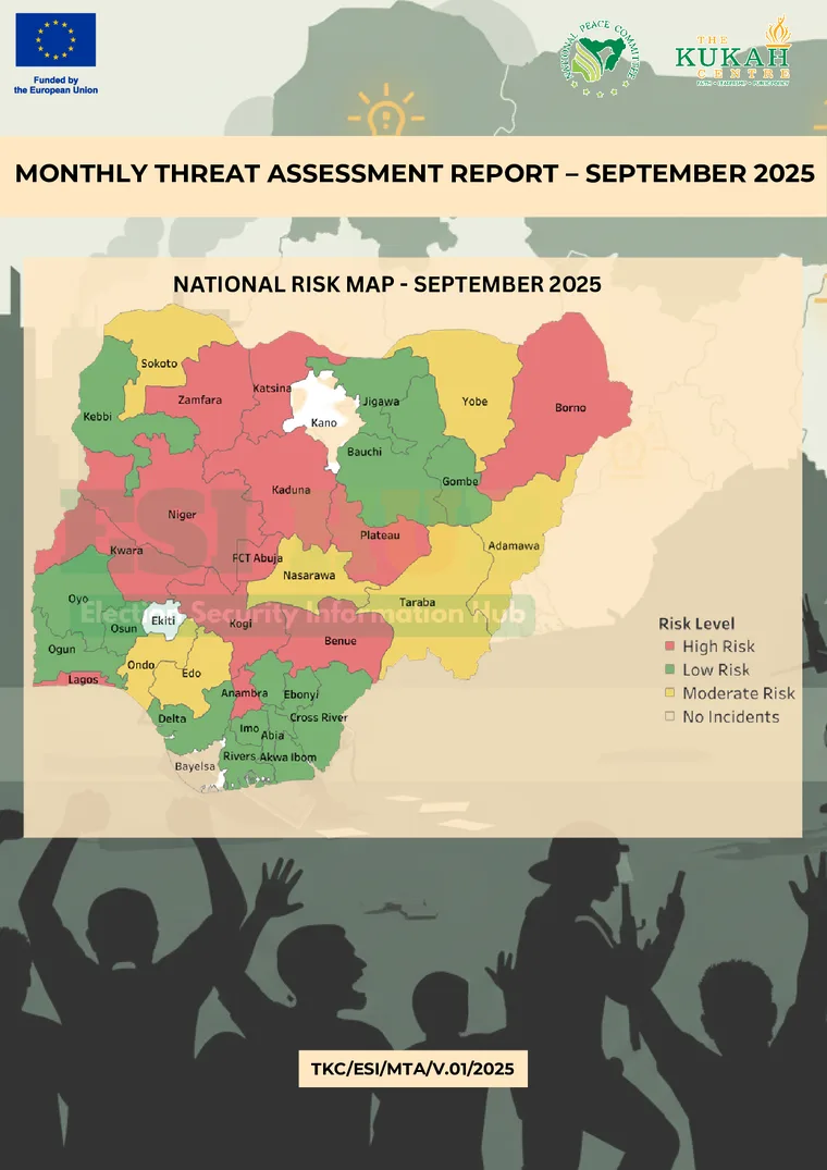 Cover of Monthly Threat Assessment Report, September 2025