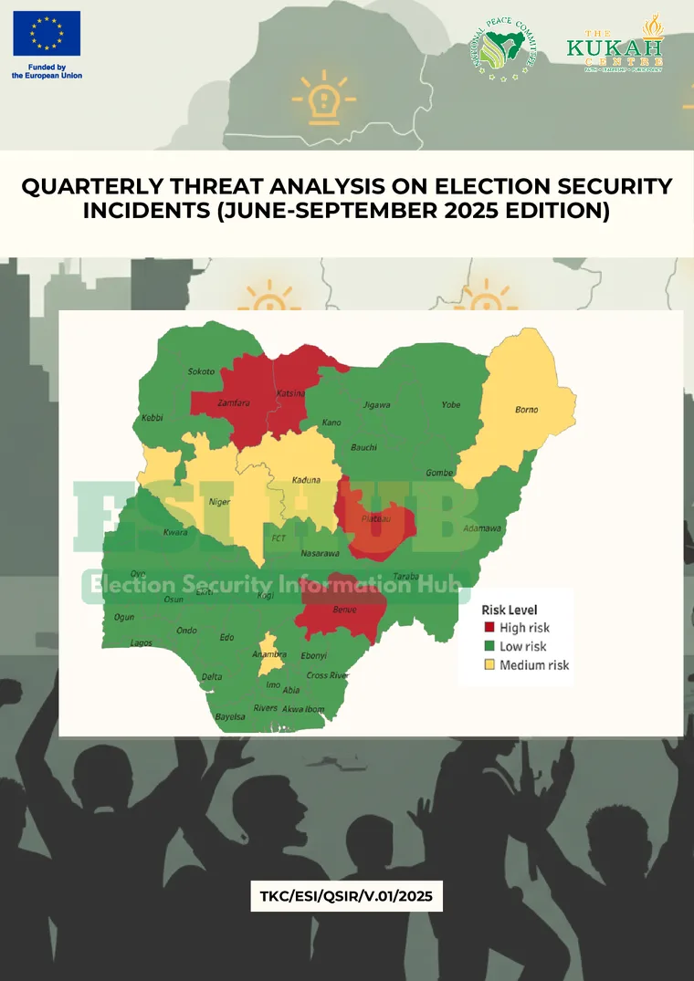 Cover of Quarterly Threat Analysis on Election Security Incidents, June to September 2025